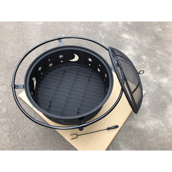 charcoal grill and fire pit