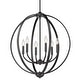 preview thumbnail 1 of 10, Golden Lighting Colson 6 Light 26" Wide Taper Candle Style Chandelier Matte Black