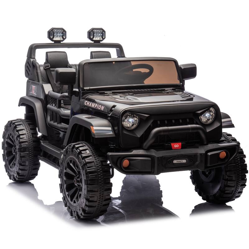 24V Two-Seater Kids Ride On Electric Car W/Parents Control,400w Motor,Provide A Speed Of 1.86-4.35mph For Kids Of 3+