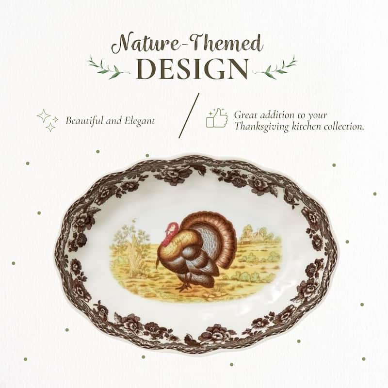 Spode Woodland Oval Fluted Dish