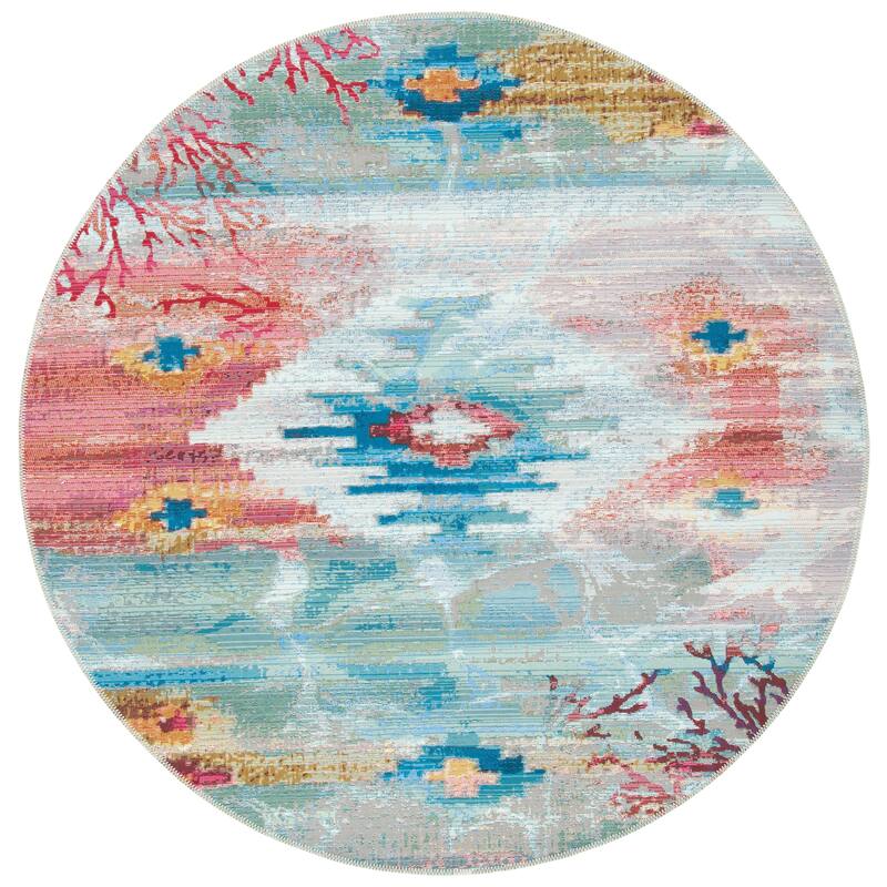 SAFAVIEH Barbados Profira Tropical Indoor/ Outdoor Waterproof Patio Backyard Rug