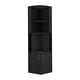 preview thumbnail 28 of 40, TUHOME Syrah Corner Bar Cabinet with 2-Doors and 8 Cubbies - N/A