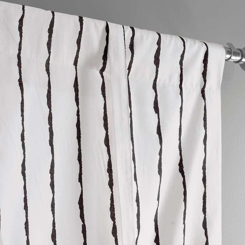 Exclusive Fabrics Sharkskin Printed Cotton Tie-Up Window Shade (1 Panel)