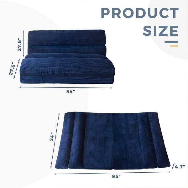 dimension image slide 10 of 26, Folding Sofa Bed,Sleeper Sofa Chair Bed Upholstered Sofa Couches