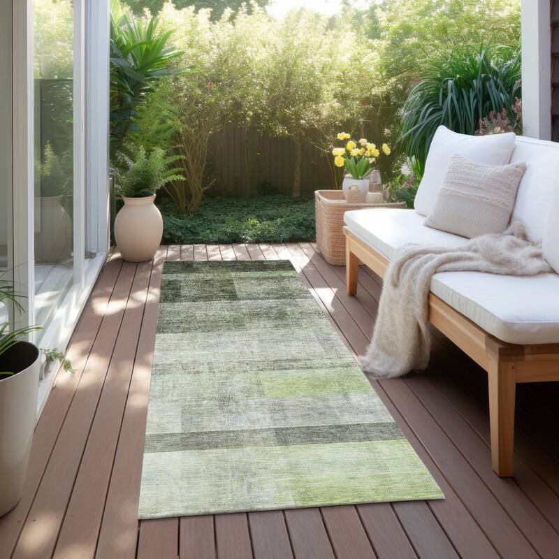 Elna Ombre Weather Resistant Classic Meets Modern Outdoor Rug