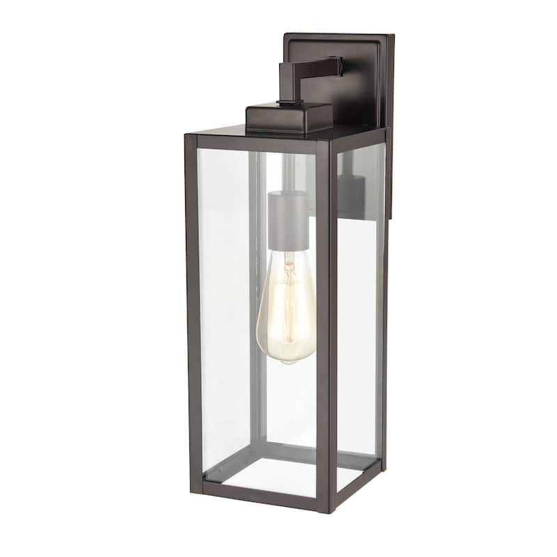 929 Lighting 1 Light Outdoor Wall Sconce with Clear Glass Shades - 17 Inch - Powder Coat Bronze