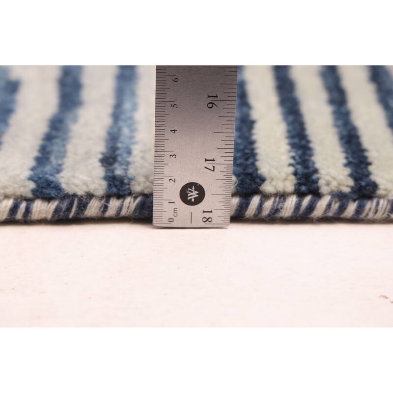 ECARPETGALLERY Hand-knotted Peshawar Ziegler Light Blue Wool Rug - 5'0 x 6'11