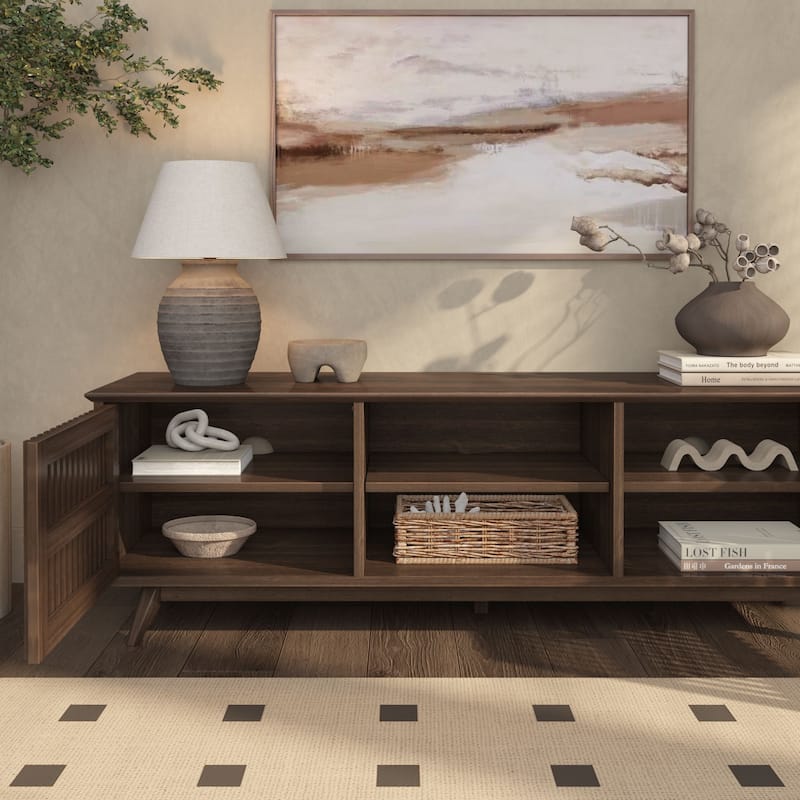 Plank and Beam Mid-Century Modern TV Stand