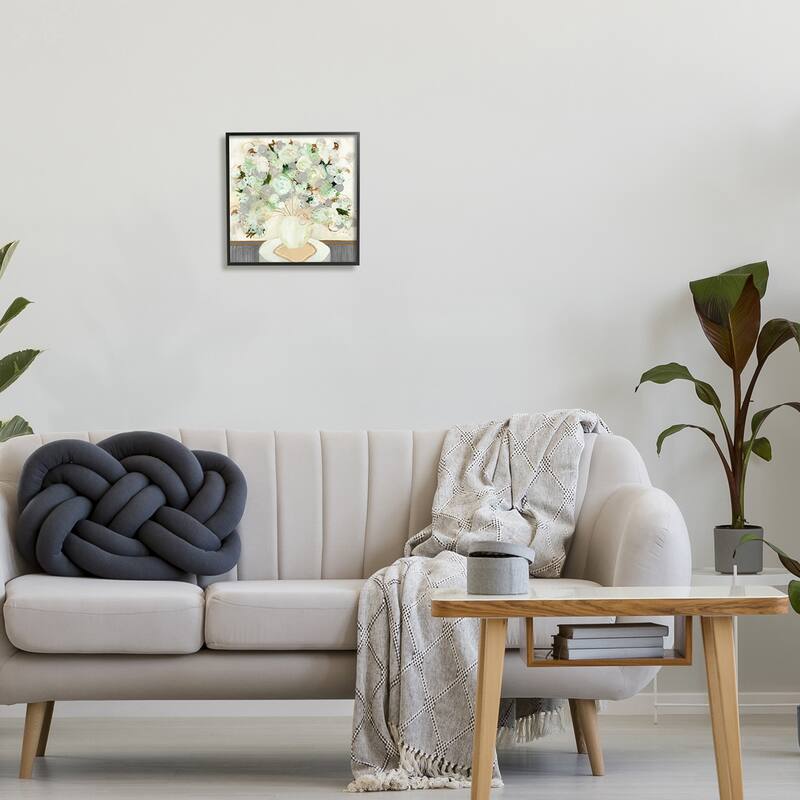 Stupell Whimsical Abstract Floral Arrangement Playful Flower Still Life Framed Wall Art