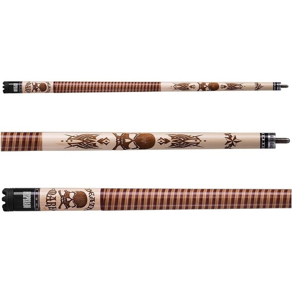 Viper 2-Piece Desperado Death Mark Brown Wood 58-inch Billiard Cue