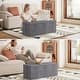 preview thumbnail 48 of 48, 15" Tall Foldable Storage Ottoman Lift-Top Lid & Carry Handle Multi Functional Footrest Shoe Bench Coffee Table for Living Room