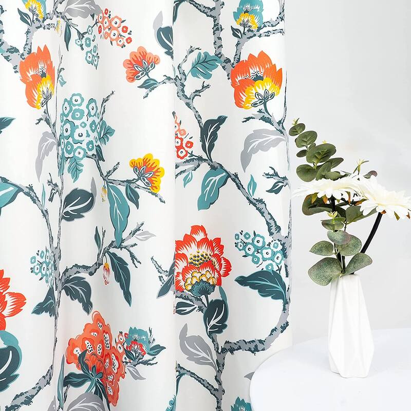 Porch & Den Navarre Botanical Blackout Curtain Panel Pair