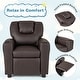 preview thumbnail 34 of 34, PU Leather Kids Recliner Chair with Cup Holder and Pocket - 23.5" x 23.5" x 28"