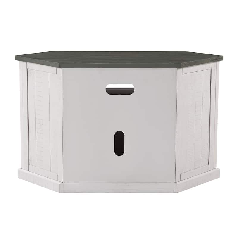 The Gray Barn Danebury Rustic 50-inch Solid Wood Corner TV Stand