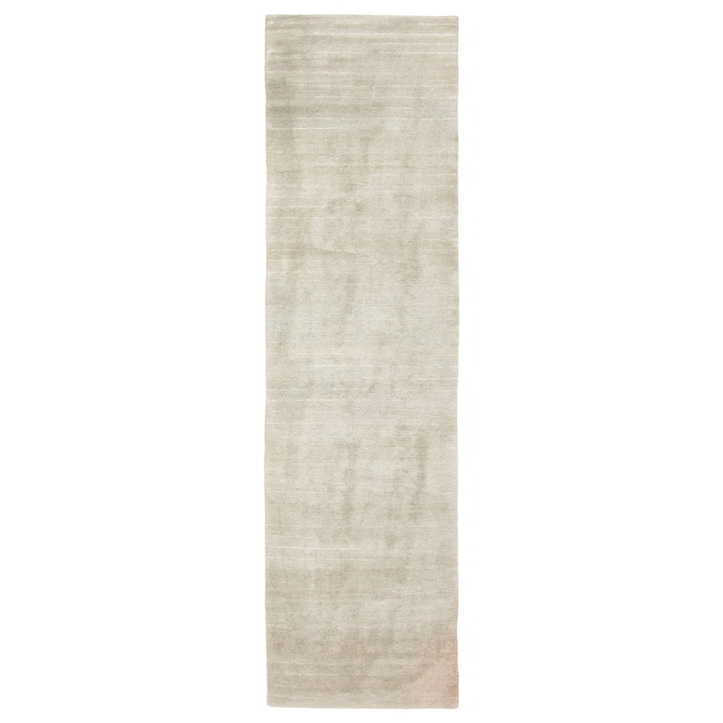 ECARPETGALLERY Hand-knotted Opulence Grey Wool Rug - 3'1 x 11'7 - Grey - 3'1 x 11'7