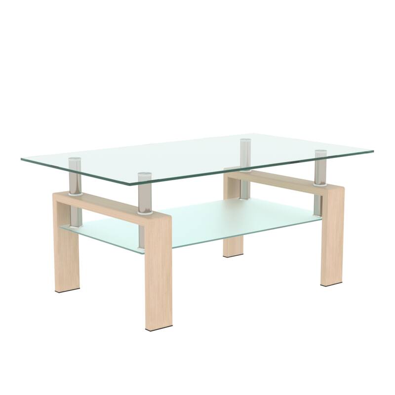 Modern Rectangle Glass Coffee Table