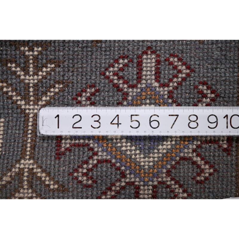 Blue Kazak Rug Hand-Knotted Wool Carpet - 8'0" x 9'11"