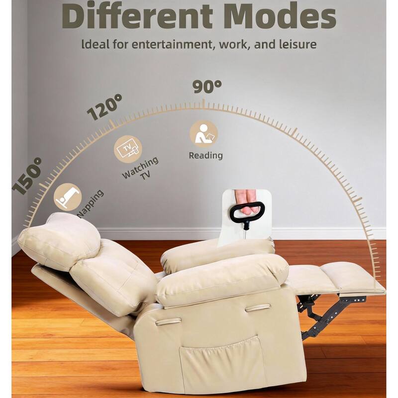 360° Rocker Swivel Recliner, Oversized Wide