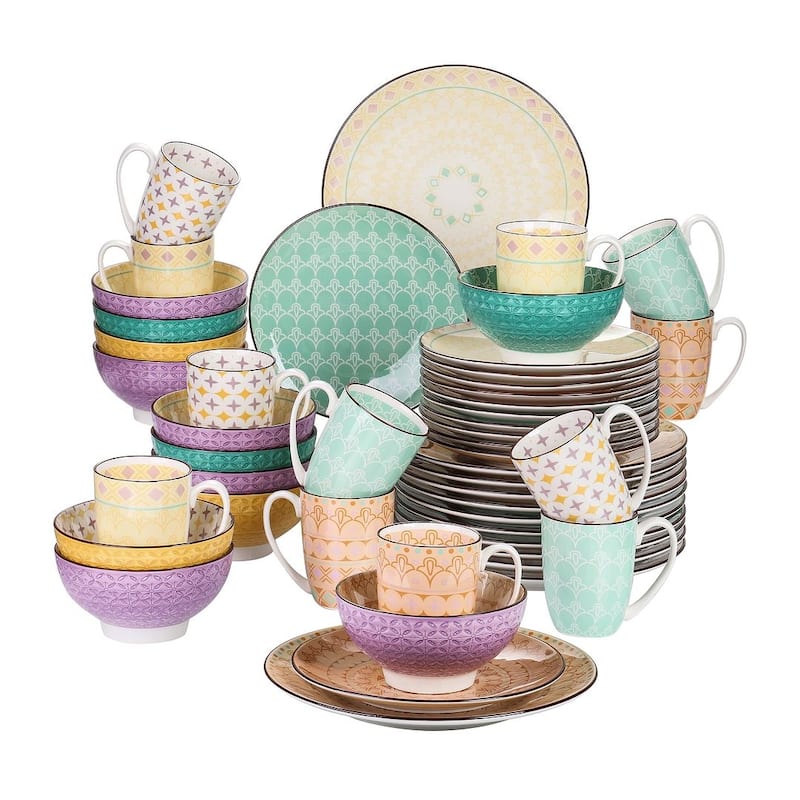 vancasso Casual Bohemia Porcelain Dinnerware Set - Tulip - 48 Piece