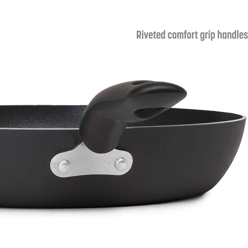 Cookware Set with Premium NonStick Coating, Tempered Glass Steam