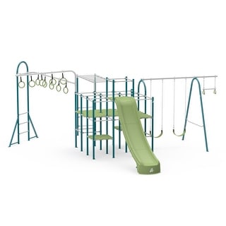 ActivPlay Base Camp Playground + Monkey Bars, Hanging Bridge