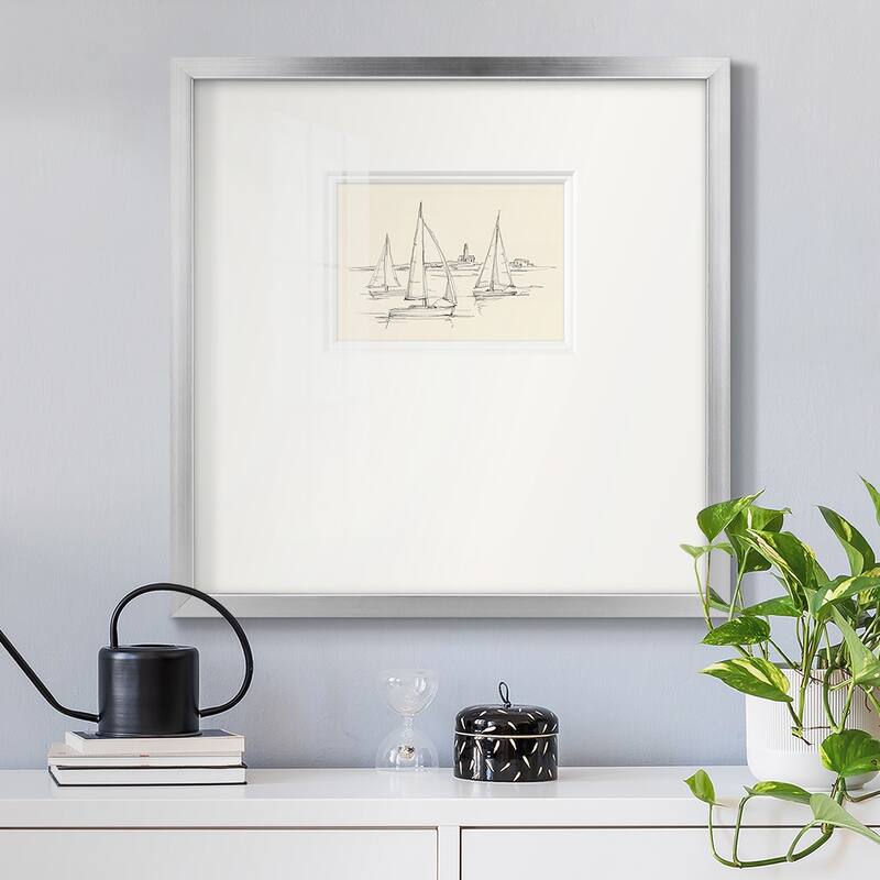 Coastal Contour Sketch IIPremium Framed Print