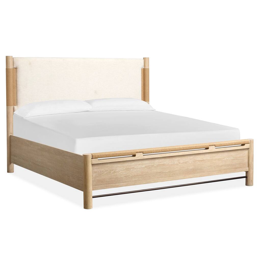 Salt Life Home Sunset Cove Sanibel Brown Panel Upholstered Bed