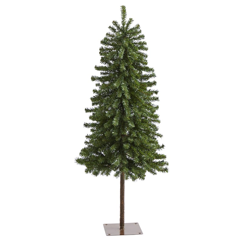 4ft. Alpine Artificial Christmas Tree with 100 Lights & 260 Branches - Compact Holiday X-Mas Décor Tree