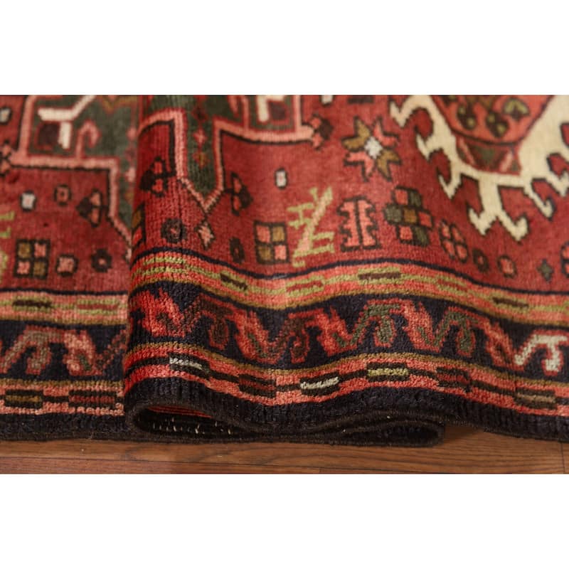Tribal Geometric Gharajeh Persian Runner Rug Handmade Wool Carpet - 2'2" x 6'1"
