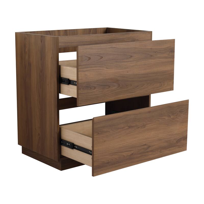 30" Bathroom Vanities with Single Sink Combo, Modern Undermount Bathroom Sink Cabinet with Double drawer