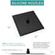 Kichae Square Stainless Steel Rain Shower Head with Silicone Nozzle