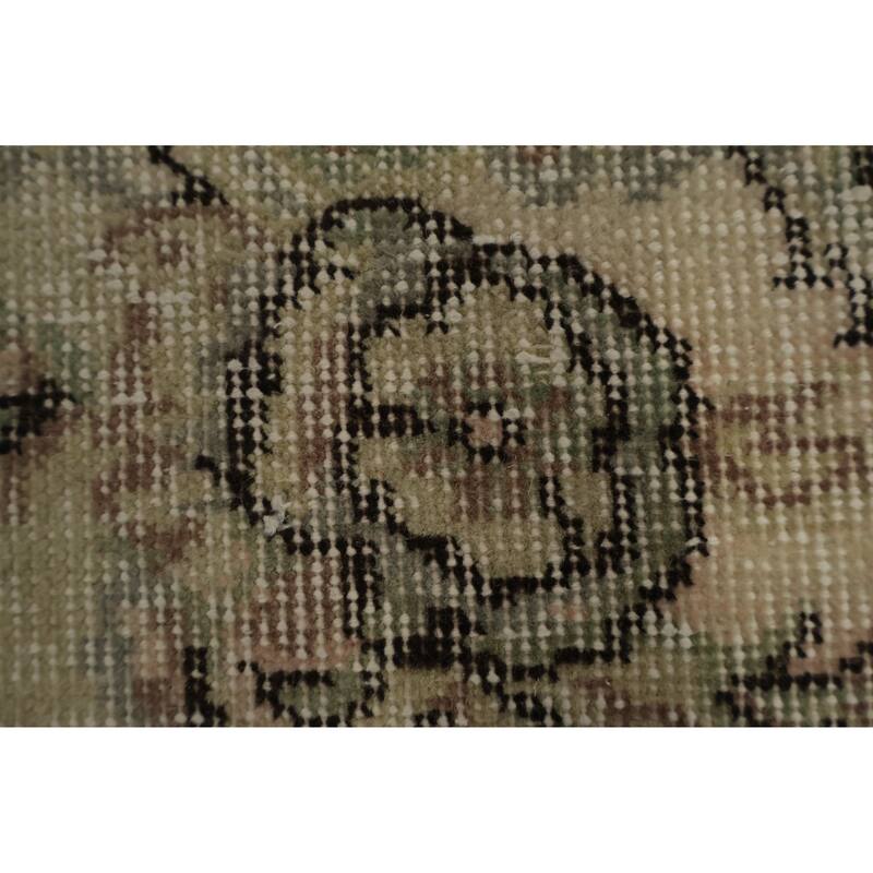 Hand Knotted Oriental 100% Wool Carpet Transitional Floral Beige & Ivories Anatolian Area Rug - 7' 0'' X 3' 11''