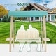 preview thumbnail 14 of 21, MCombo 2-Person Patio Swing Chair, Luxury Outdoor Swing with Wooden Finish Coated Seat, Poolside 4458 - N/A