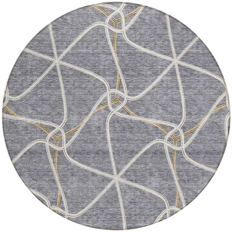 HomeRoots Geometric Contemporary Rectangle Outdoor Rug