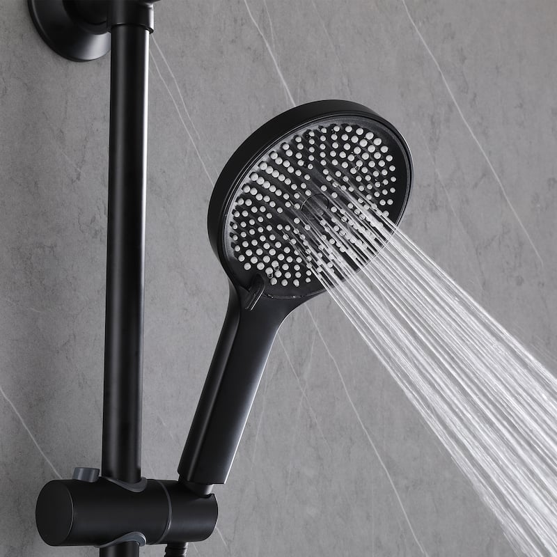Wall-mounted complete shower system with soap dish (not including the rough-in valve)