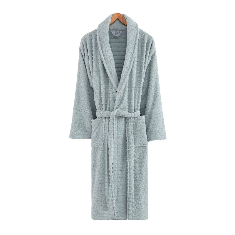 Ozan Premium Home Azure Bathrobes Collection 100% Turkish Cotton Unisex Terry Cloth Bathrobe