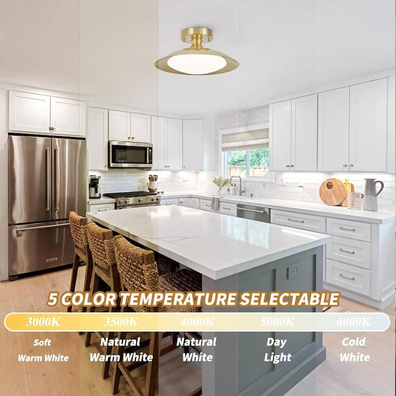 Led ceiling light brass hallway light metal, acrylic kitchen light