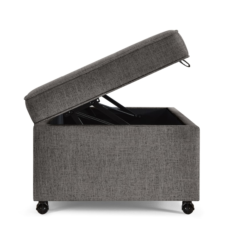 Modern Large Comfort Sofa Ottoman with Storage,Modular Sectional Storage Ottoman With Wheels For Living Room,Lounge Ottoman