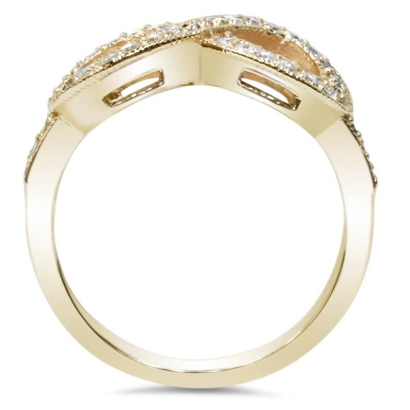 1/3ct Diamond Infinity Ring Yellow Gold