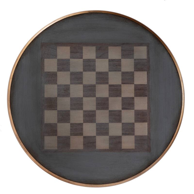 Colbert 22 in. W Round Wood Pedestal Game/Accent Table