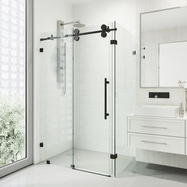 Shop Vigo Winslow Clear Frameless Sliding Door Shower Enclosure Overstock 23134729