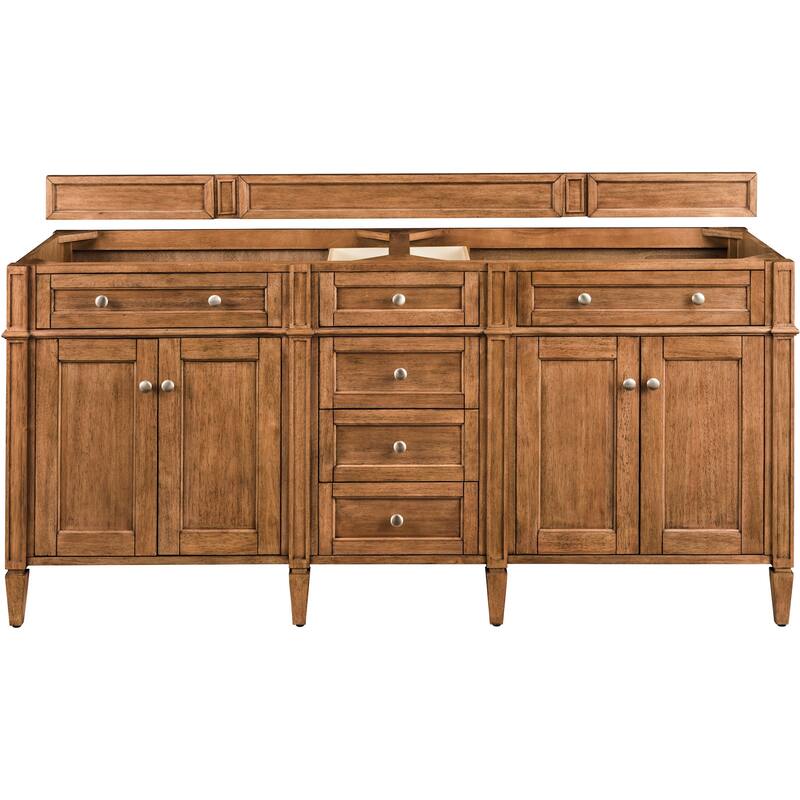 James Martin Vanities 650-V72-M Brittany 72" Free Standing Double - Saddle Brown