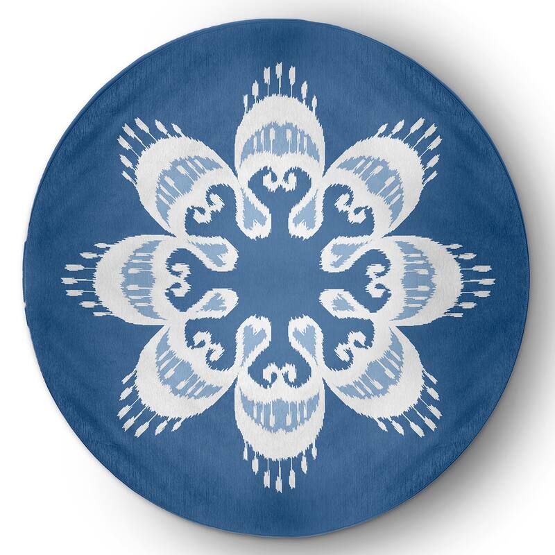 Ikat Mandala Chenille Rug