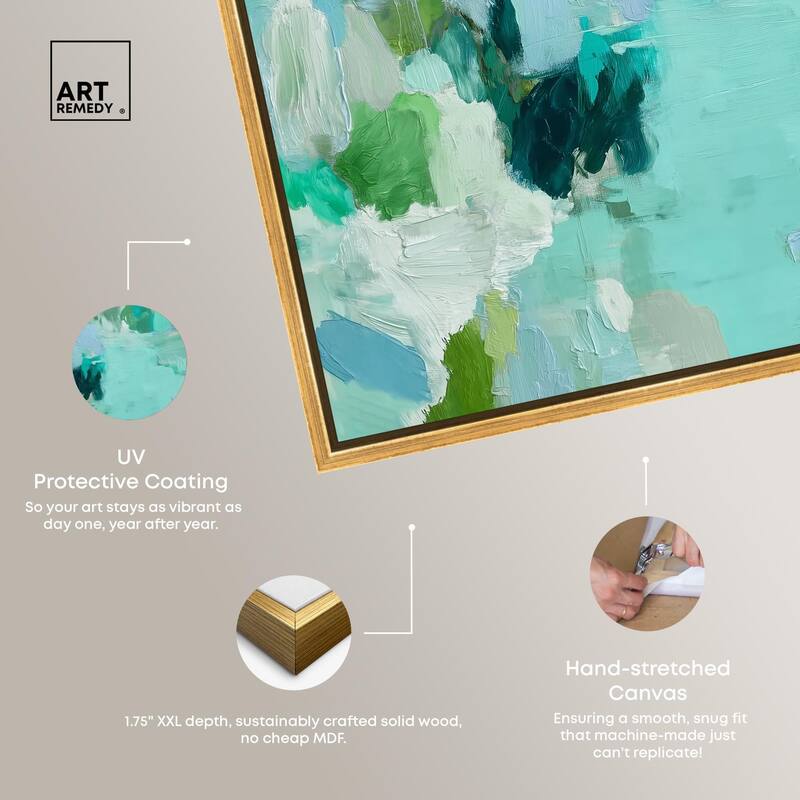 Alista Green Blues Canvas by Art Remedy