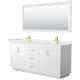 Option White / White Quartz Top / Brushed Gold Hardware
