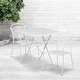 preview thumbnail 11 of 23, 28'' Square Indoor-Outdoor Folding Patio Table Set with 2 Round Back Chairs White