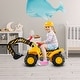preview thumbnail 5 of 8, Costway Kids Toddler Ride On Excavator Digger Truck Scooter Seat