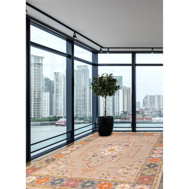 ECARPETGALLERY Hand-knotted Modern Oushak Grey, Taupe Wool Rug - 10'0 x 13'10