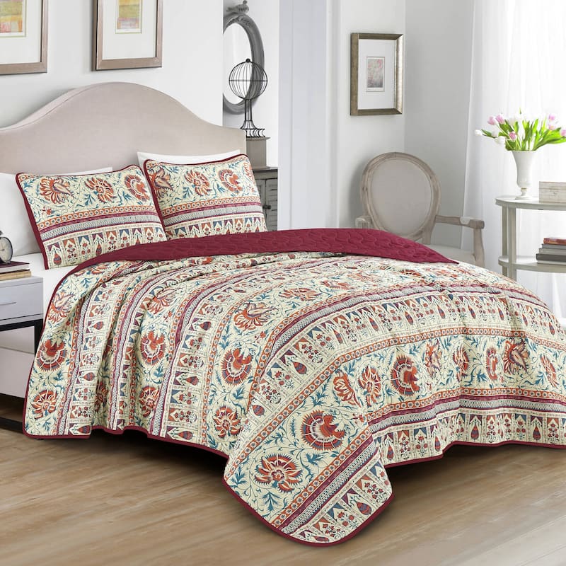 Yanna Luxury 3 Piece Reversible Bedspread