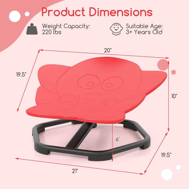 Kids Sensory Swivel Chair Autistic Children Sensory Toy w/ Metal Base